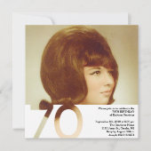 Carte d'invitation photo pour 70e anniversaire - 5 (Devant)