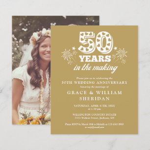 Carte d'invitation photo pour le 50e anniversaire