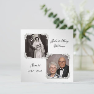 Carte d'invitation photo pour le 60e anniversaire 