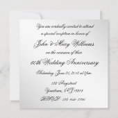 Carte d'invitation photo pour le 60e anniversaire  (Dos)