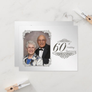 Carte d'invitation photo pour le 60e anniversaire 