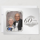 Carte d'invitation photo pour le 60e anniversaire  (Devant)