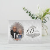 Carte d'invitation photo pour le 60e anniversaire (Debout devant)