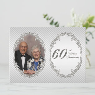 Carte d'invitation photo pour le 60e anniversaire 