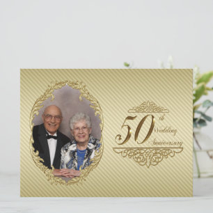 Carte d'invitation photo pour les 50 ans de mariag