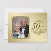 Carte d'invitation photo pour les 50 ans de mariag (Devant)