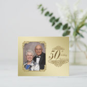 Carte d'invitation photo pour les 50 ans de mariag (Debout devant)