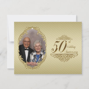 Carte d'invitation photo pour les 50 ans de mariag