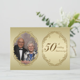 Carte d'invitation photo pour les 50 ans de mariag