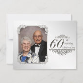 Carte d'invitation photo pour les 60 ans de mariag (Devant)