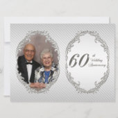 Carte d'invitation photo pour les 60 ans de mariag (Devant)