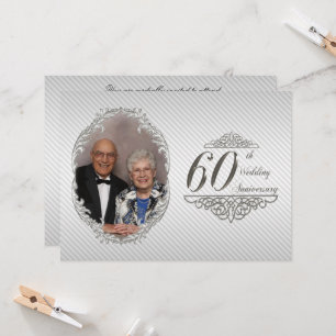 Carte d'invitation photo pour les 60 ans de mariag