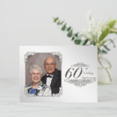 Carte d'invitation photo pour les 60 ans de mariag (Debout devant)