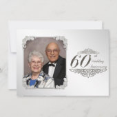 Carte d'invitation photo pour les 60 ans de mariag (Devant)