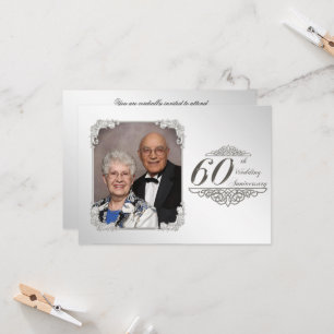 Carte d'invitation photo pour les 60 ans de mariag
