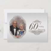 Carte d'invitation photo pour les 60 ans de mariag (Devant)