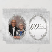 Carte d'invitation photo pour les 60 ans de mariag (Devant / Derrière)