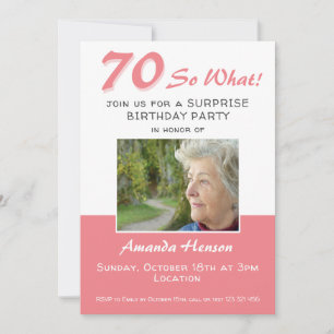 Carte d'invitation photo pour une fête d'anniversa