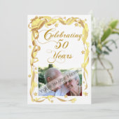 Carte d'invitation photo pour une fête du 50e anni (Debout devant)