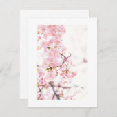 CARTE D'INVITATION PLATE : BRANCHE DE FLEURS DE CE (Devant / Derrière)