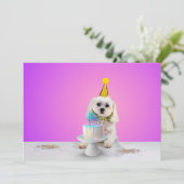 Carte d'invitation plate de fête personnalisable 5 (Debout devant)