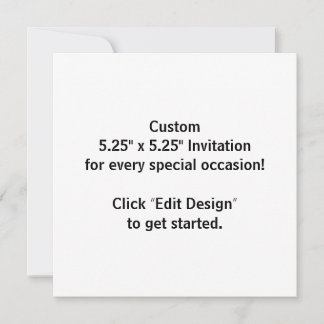 Carte d'invitation plate personnalisée 5,25" x 5,2