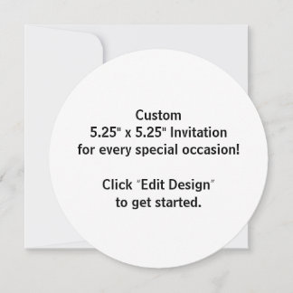 Carte d'invitation plate personnalisée 5,25" x 5,2