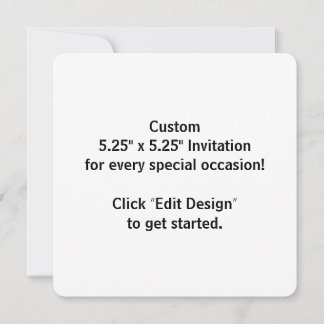 Carte d'invitation plate personnalisée 5,25" x 5,2