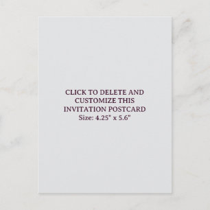 Carte d'invitation plate personnalisée blanc cassé