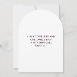 Carte d'invitation plate personnalisée en blanc av