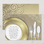 Carte d'invitation plate pour mariage (ou toute au (Devant / Derrière)