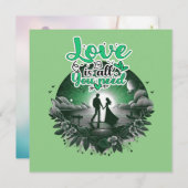 Carte d'invitation pliée Félicitations (Devant / Derrière)