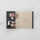 Carte d'invitation pliée Merci (Intérieur)