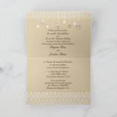 Carte d'invitation pliée pour les oiseaux de marié (Intérieur)