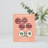 Carte d'invitation Pomme Velours (Debout devant)