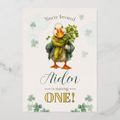Carte d'invitation pour 1er anniversaire - St. Pat (Recto)