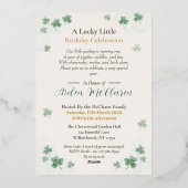 Carte d'invitation pour 1er anniversaire - St. Pat (Verso)