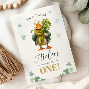 Carte d'invitation pour 1er anniversaire - St. Pat