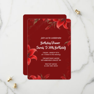 Carte d'invitation pour 30 ans modèle numérique d'