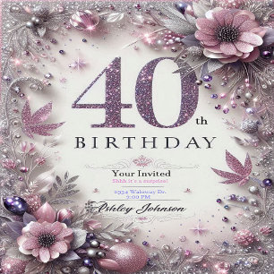 Carte d'invitation pour 40 ans, beau design
