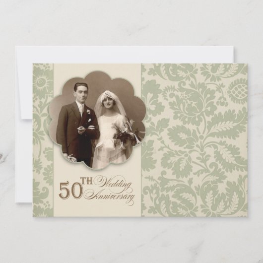 carte d'invitation pour 50 ans de mariage avec pho (Devant)