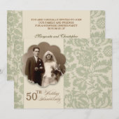 carte d'invitation pour 50 ans de mariage avec pho (Devant / Derrière)