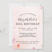 Carte d'invitation pour 80e anniversaire (Devant)