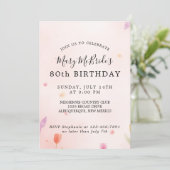 Carte d'invitation pour 80e anniversaire (Debout devant)