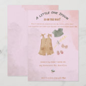 Carte d'invitation pour accueillir un nouveau-né (Devant / Derrière)