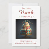 Carte d'invitation pour anniversaire de cirque (Devant)