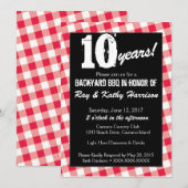 Carte d'invitation pour anniversaire de mariage pi (Devant / Derrière)