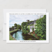 Carte d'invitation pour anniversaire Green Island