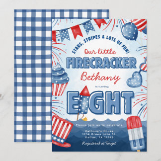 Carte d'invitation pour anniversaire le 4 juillet