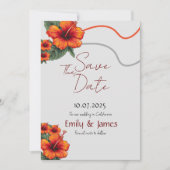 Carte d'invitation pour annoncer la date de mariag (Devant)